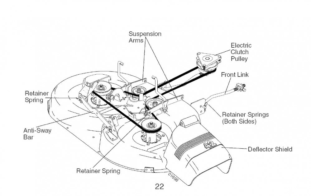 Craftsman 42 Mower Deck Belt Diagram